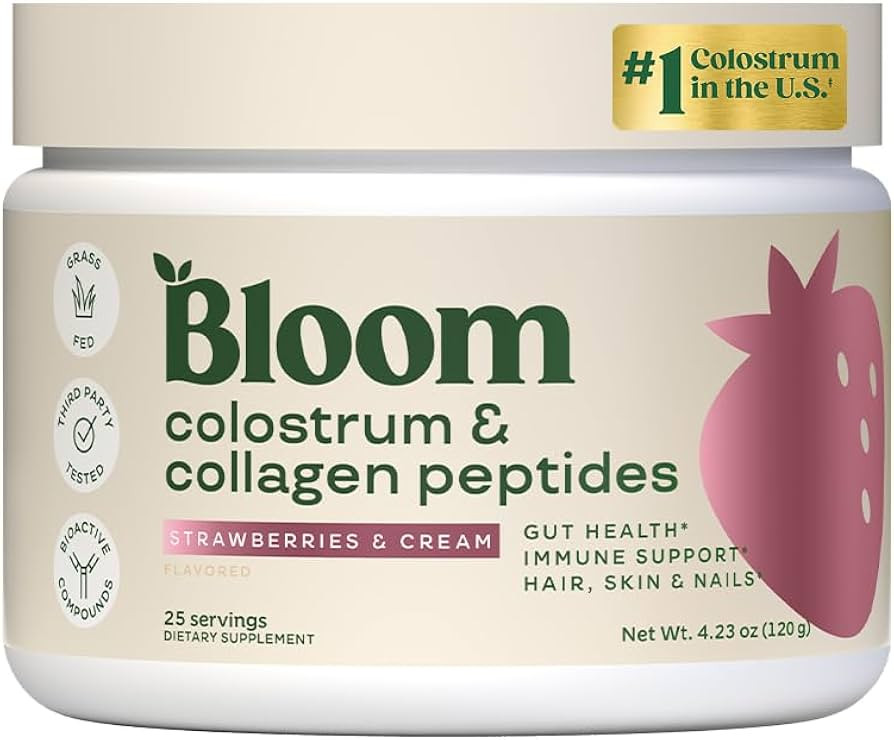 Bloom Nutrition Bovine Colostrum Powder with Vitamin B-12 for Gut Health, Immune Support, Hair Gr... | Amazon (US)