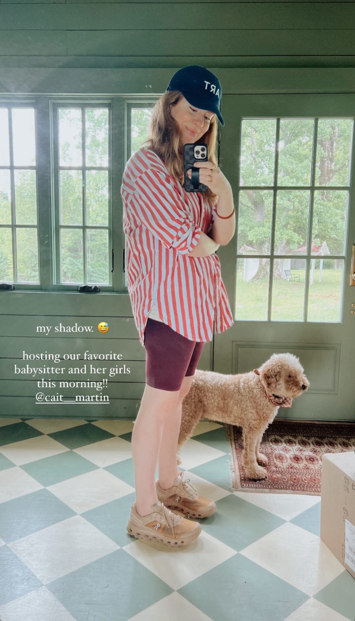 Oversized Oxford and biker shorts for easy walking around the farm. I like an 8inch inseam! 

#LTKOver40 #LTKActive