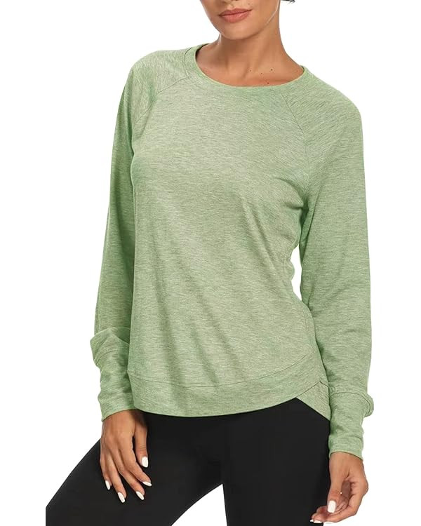 Muzniuer Womens Long Sleeve Workout Shirts-Long Sleeve Shirts for Women Yoga Sports Running Shirt... | Amazon (US)