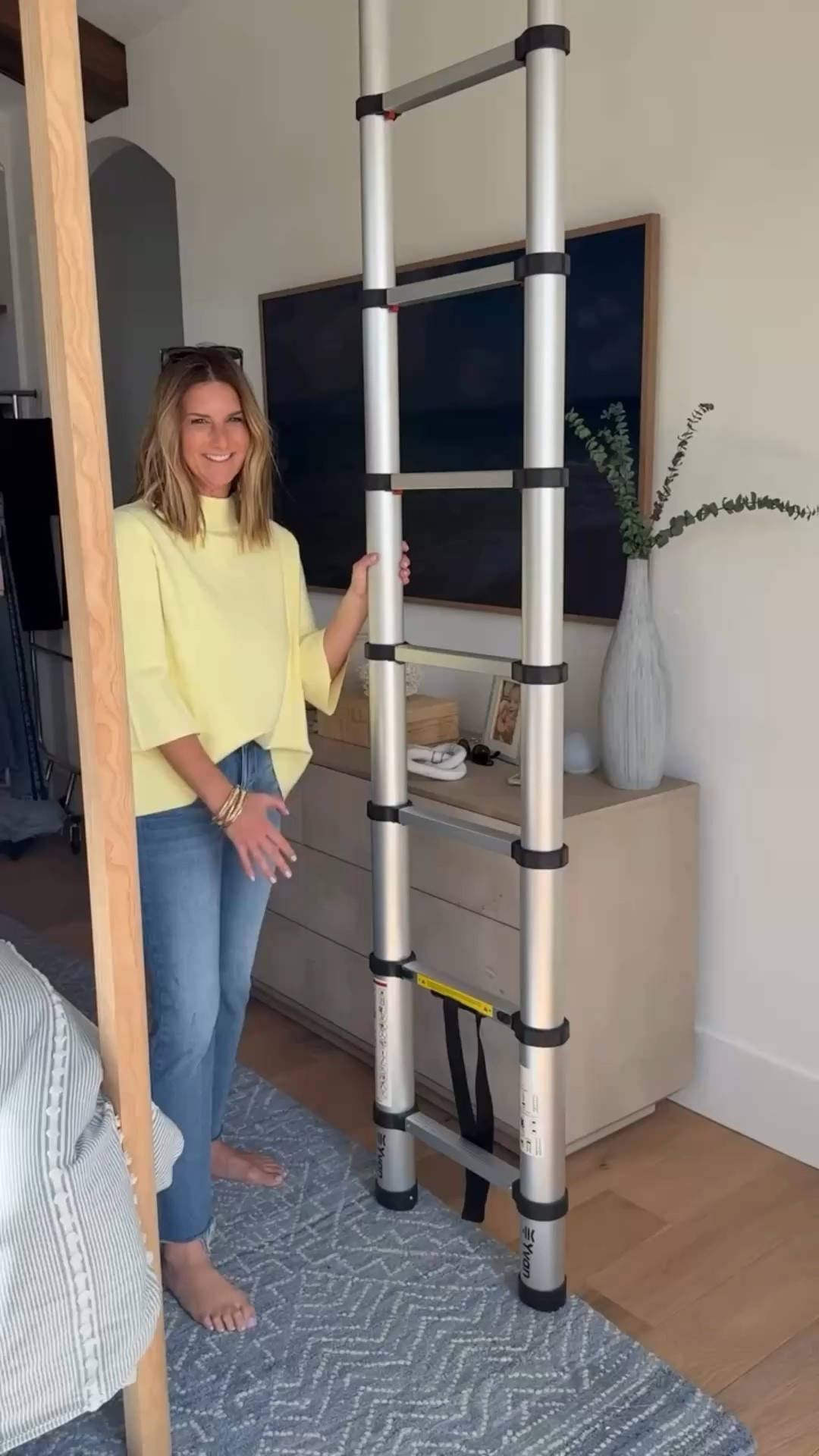 Everyone needs a one button retraction telescopic ladder in their home! Perfect for your next DIY job! 

#LTKHome