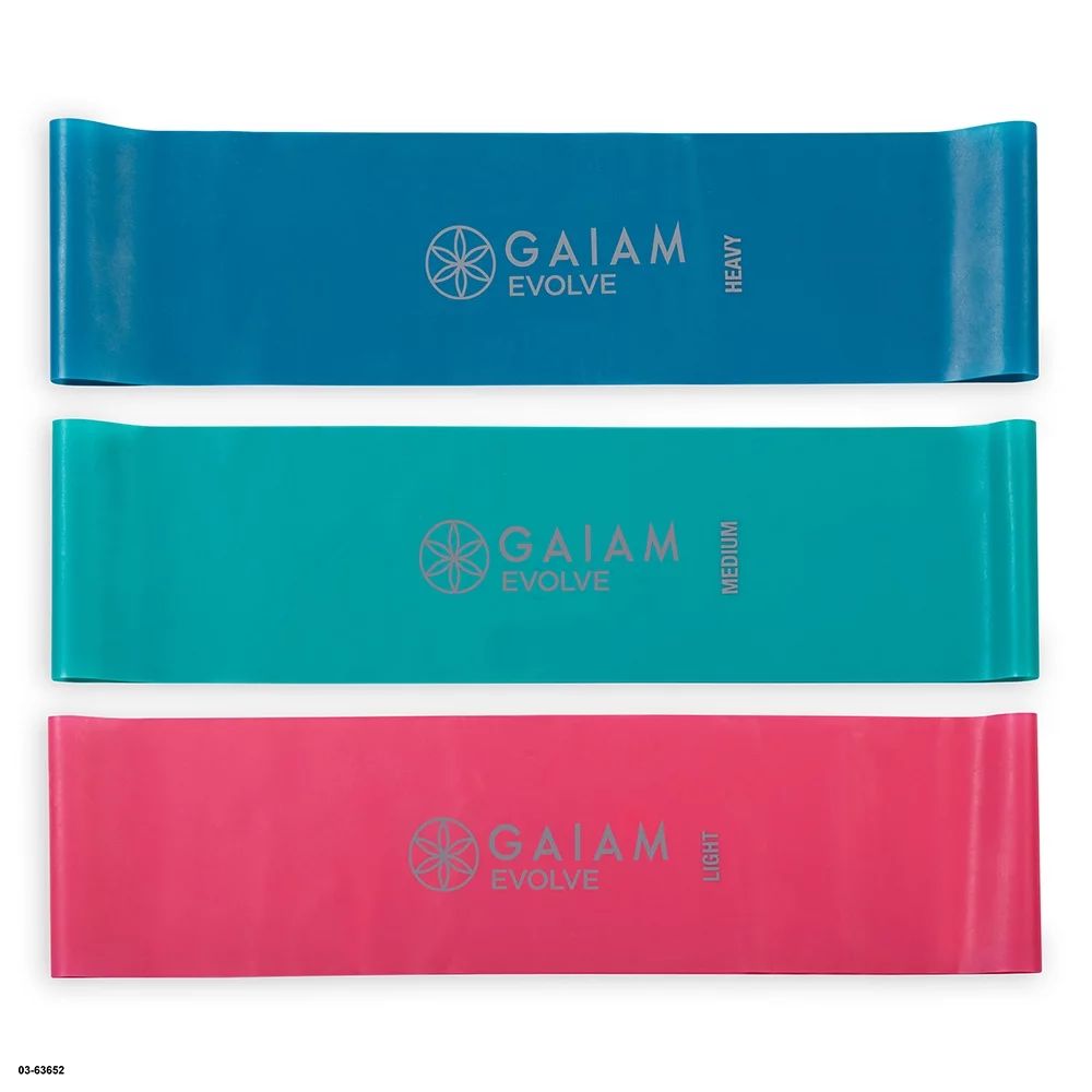 Evolve by Gaiam Loop Band Kit, Includes Light, Medium and Heavy Resistance Levels, 3 Pk | Walmart (US)