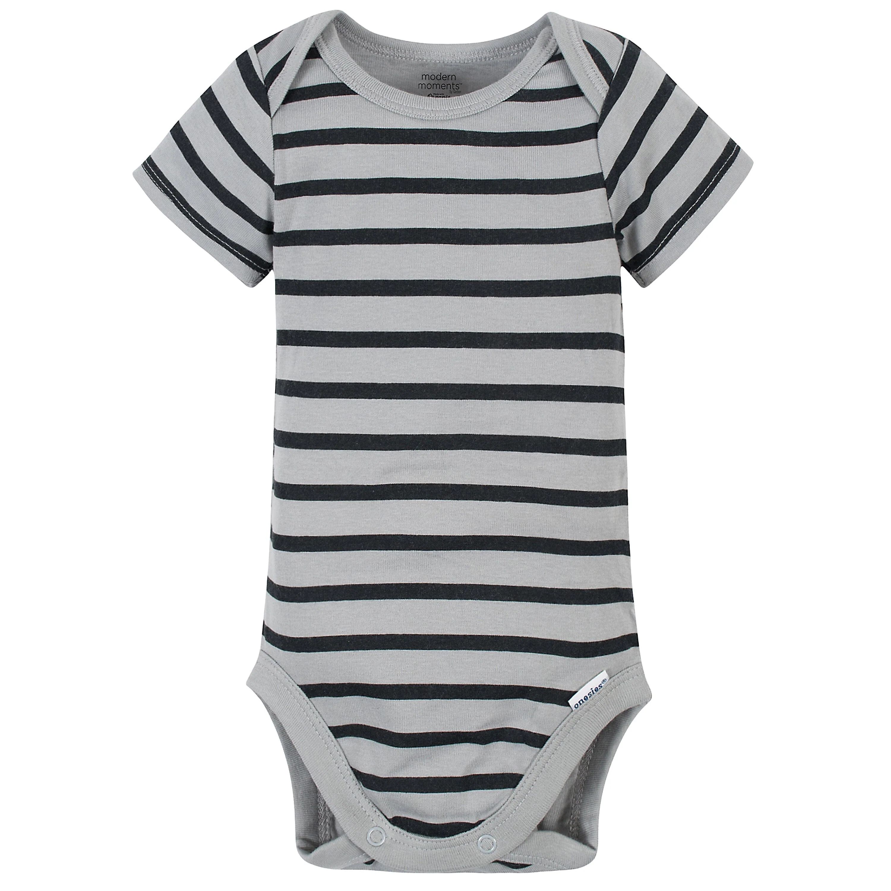 Baby Boys Stripe Organic Short Sleeve Onesies® Brand Bodysuit | Gerber Childrenswear