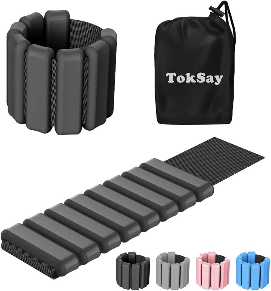 Wearable Wrist & Ankle Weights - (1LB/2LB/4LB), Silicone Bracelet Wrist Bangles for Men Women, Wo... | Amazon (CA)
