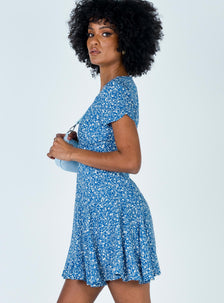 The Sting Mini Dress Blue | Princess Polly US