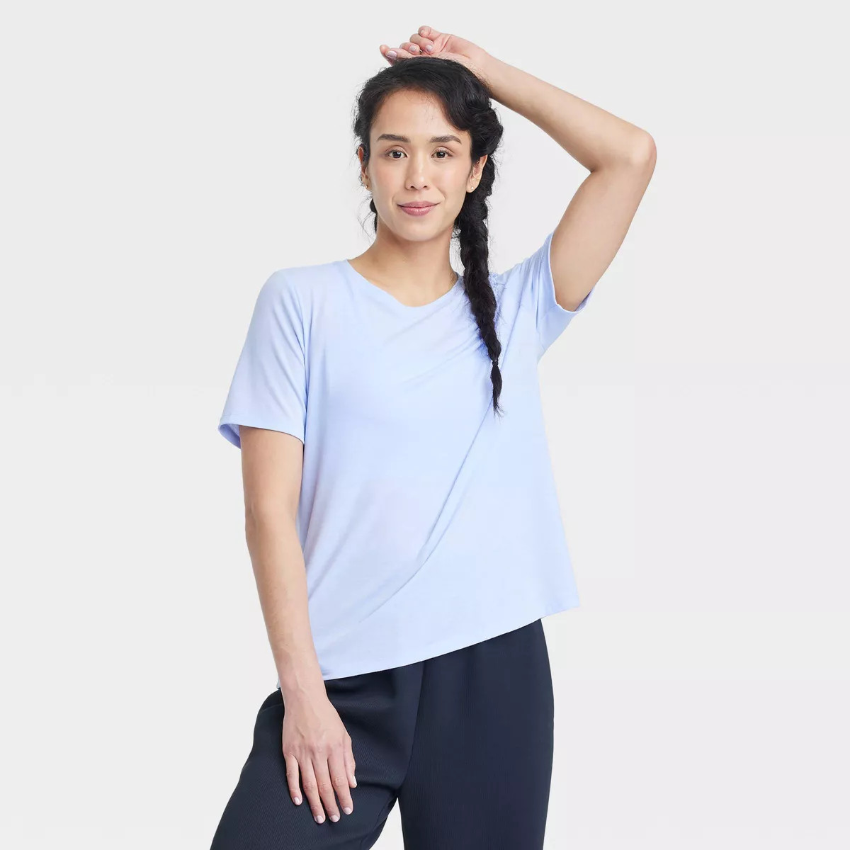 Women's Beyond Ease Crewneck Legging Friendly Short Sleeve T-Shirt - All In Motion™ | Target