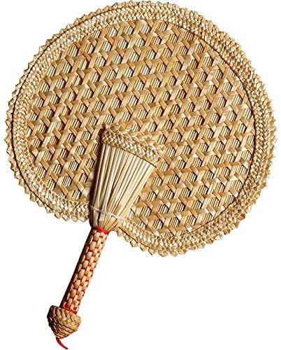 Coasta Hand-Woven Woven Straw Hand Fan Old Summer Natural Hand Fan Environmentally Friendly Hand-... | Amazon (US)