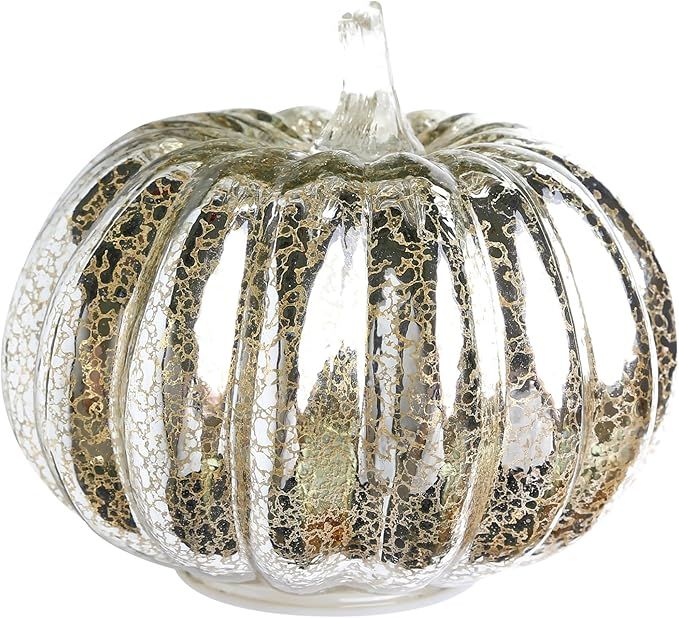 Glass Pumpkin Lights Battery-Powered Light Up Pumpkin with Timer Function Durable Tables Centerpi... | Amazon (US)