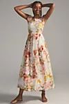 Maeve Sleeveless Ruffled Floral Maxi Dress | Anthropologie (US)