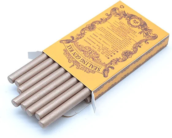 16 Pcs Champagne Glue Gun Wax Sealing Wax Sticks for Wedding Invitations Vintage Glue Gun | Amazon (US)