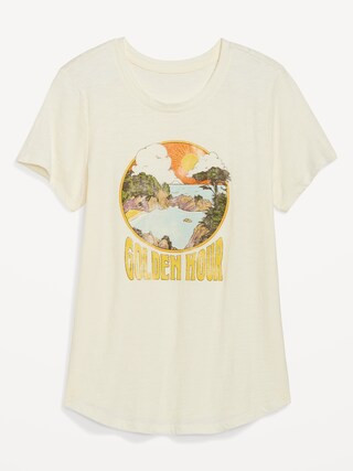 EveryWear Slub-Knit Graphic T-Shirt for Women | Old Navy (US)