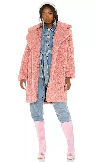 Blush top teddy coat