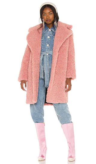 Niki Faux Fur Coat in Blush Pink | Revolve Clothing (Global)