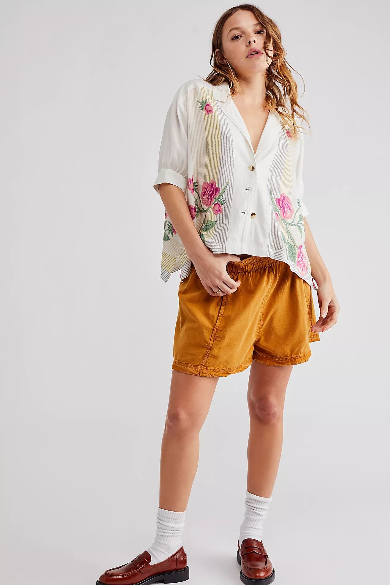 Get Free Poplin Pull-On Shorts | Free People (Global - UK&FR Excluded)