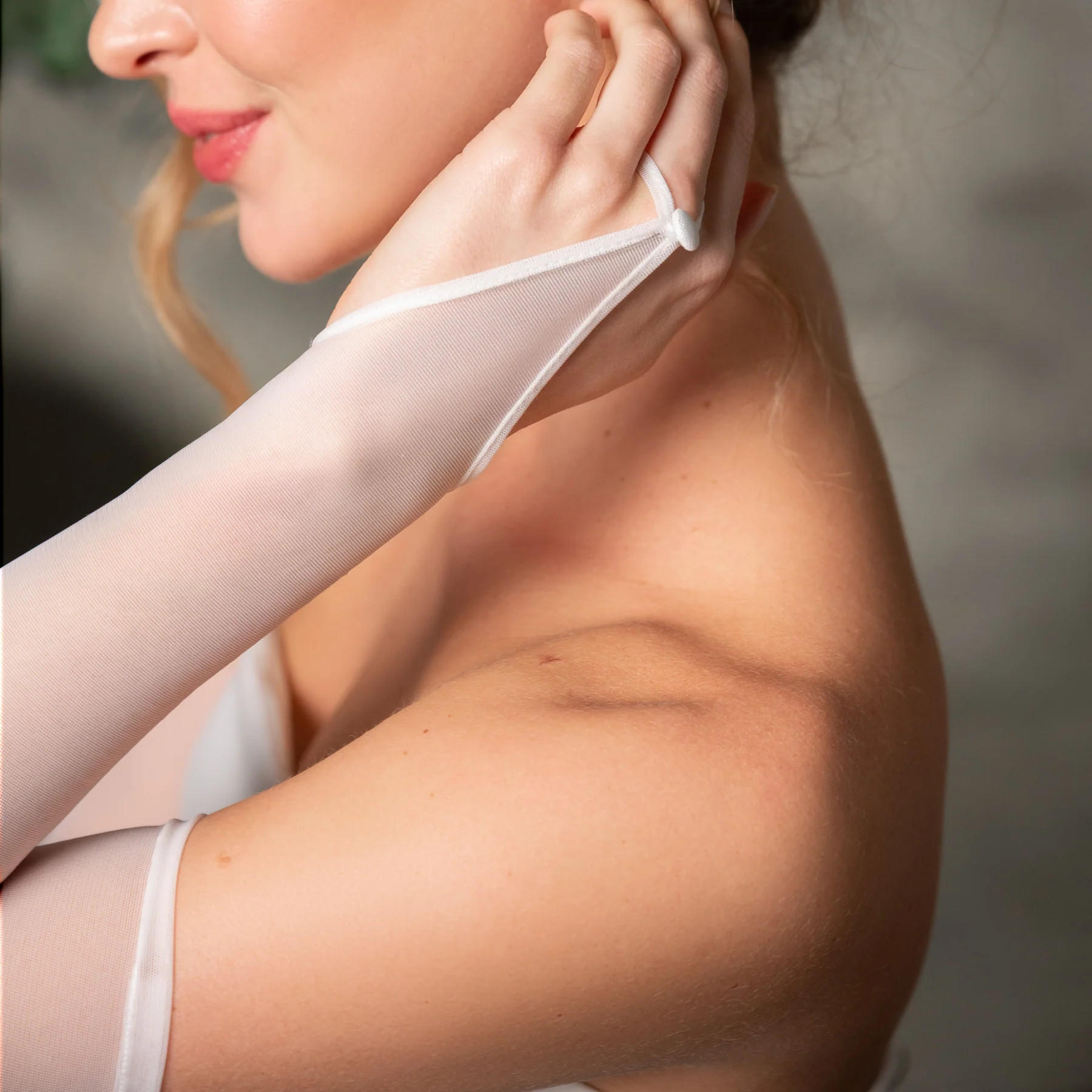 Electra | Bridal Tulle Fingerless Opera Glove | Cornelia James