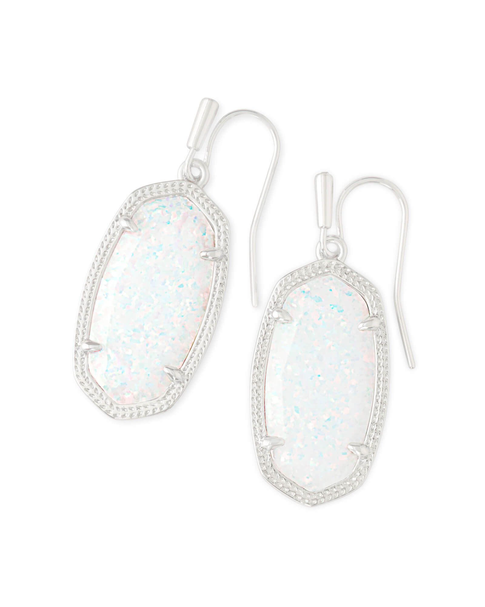 Dani Silver Drop Earrings in Ocean Kyocera Opal | Kendra Scott | Kendra Scott