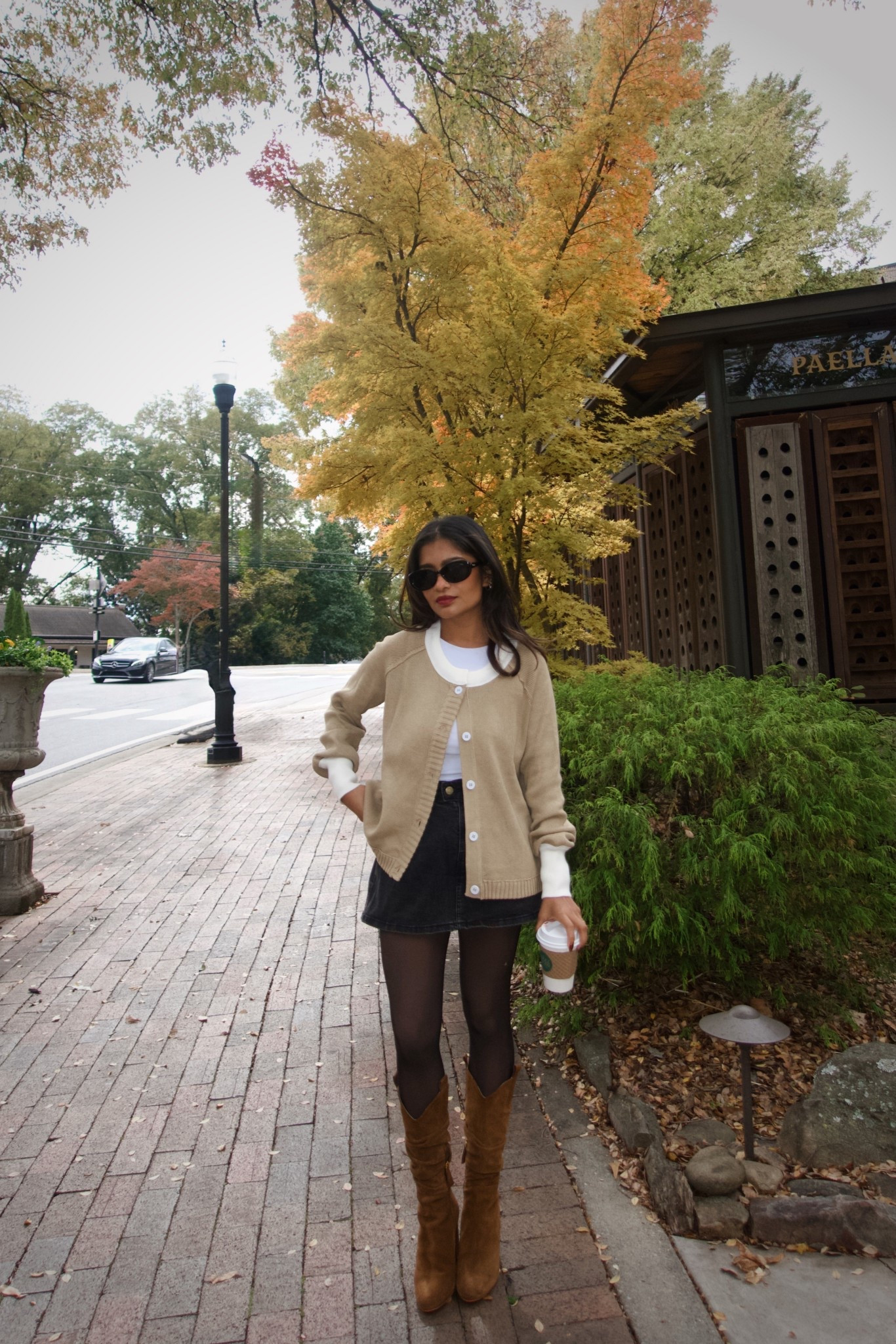 Fall petite (mom friendly) outfit: pieces under $50 
Wearing medium in cardigan (for looser fit, I’m usually a small)
Small in denim mini skirt (dark/black wash)

Actual boots not linked, they’re old 

#amazon 

#LTKFindsUnder100 #LTKStyleTip #LTKPetite