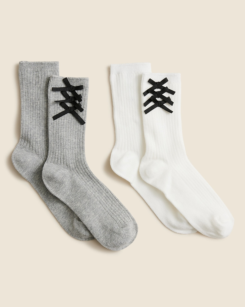 Girls' bow trouser socks two-pack | J. Crew US