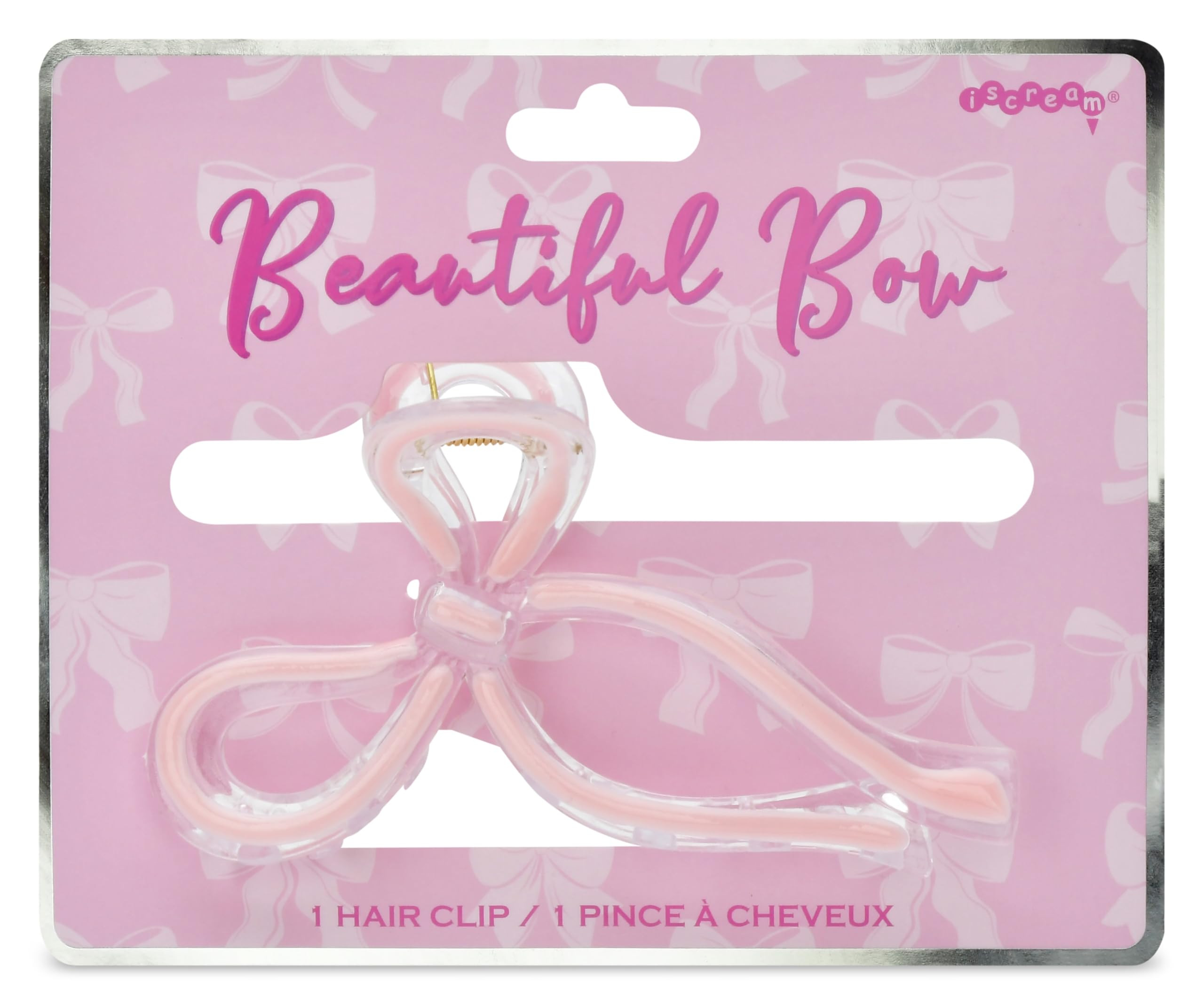 iscream 4" Beautiful Bow Shaped Pink Claw Hair Clip | Amazon (US)