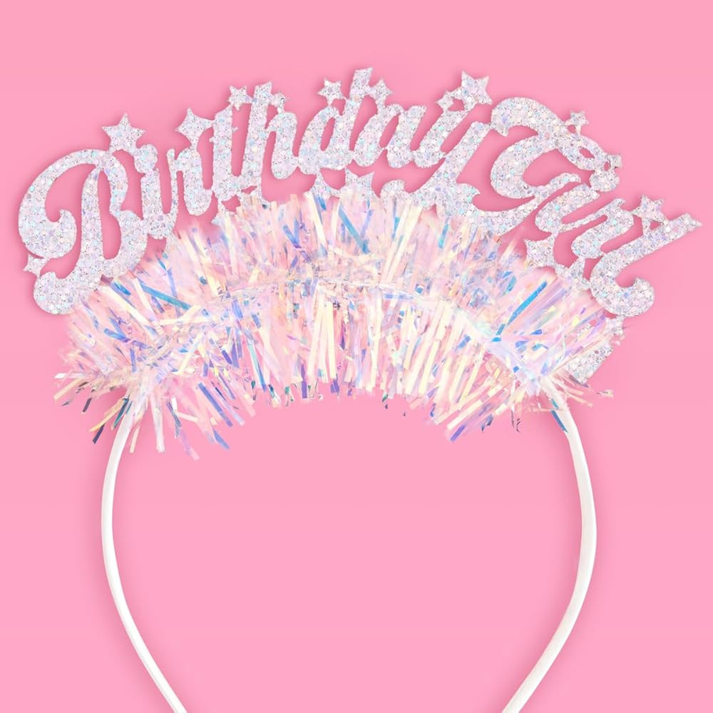 xo, Fetti Birthday Girl Headband - Fits Adult + Child | Bday Party Hair Accessory, 21st Favor, Bi... | Amazon (US)