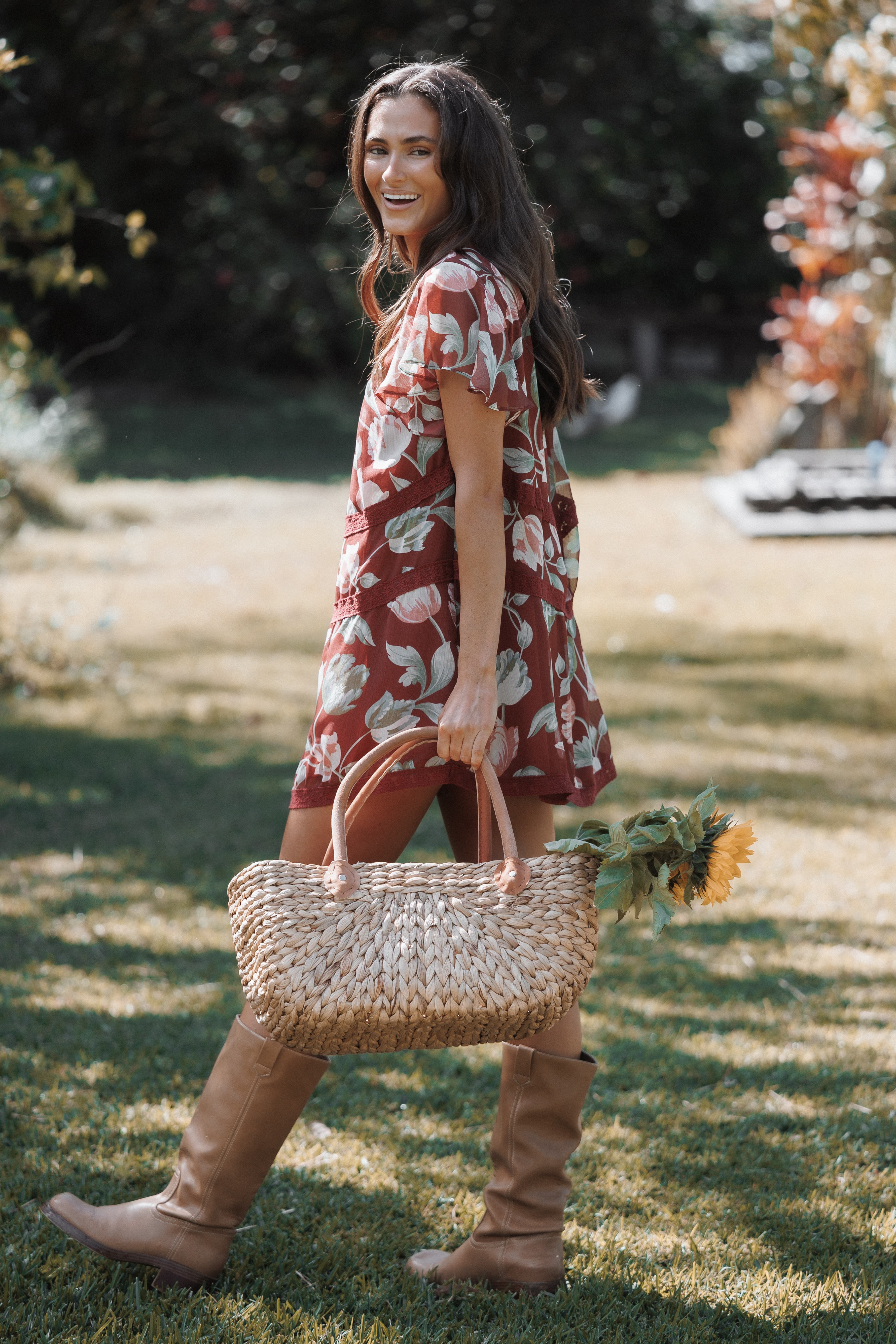 Java Mini Dress - Red Tulip Floral | Petal & Pup (US)