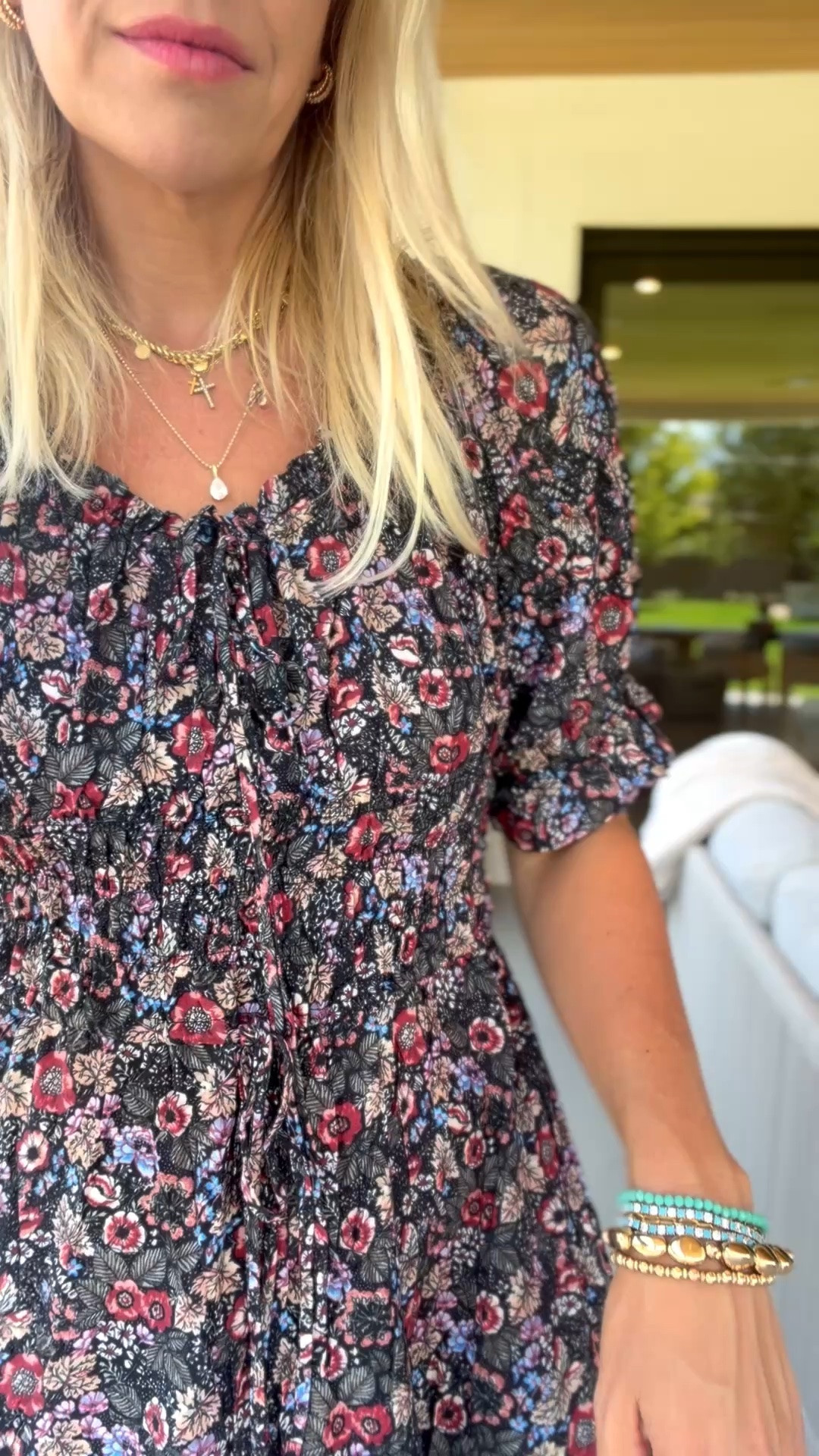 This dress is giving major doen vibes and I love this pattern for fall ￼