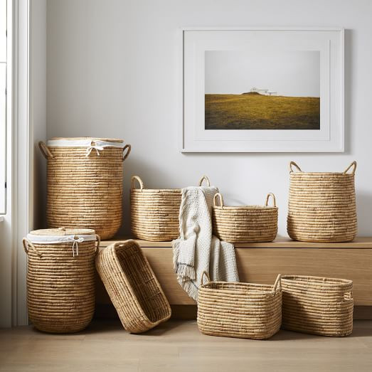 Small Handle Basket - 14.5"W x 8.5"H | West Elm (US)