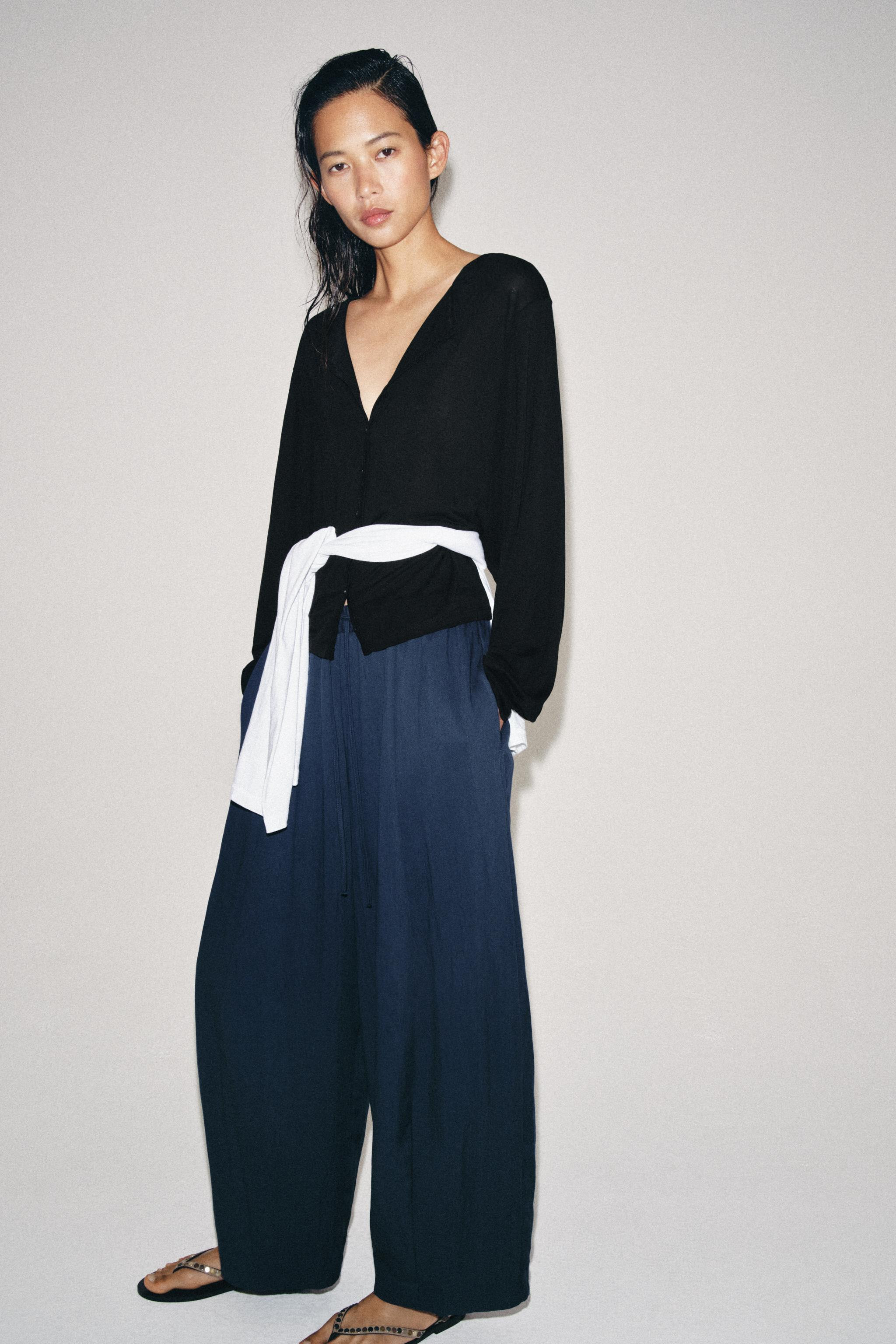 ZW COLLECTION BARREL PANTS | Zara US