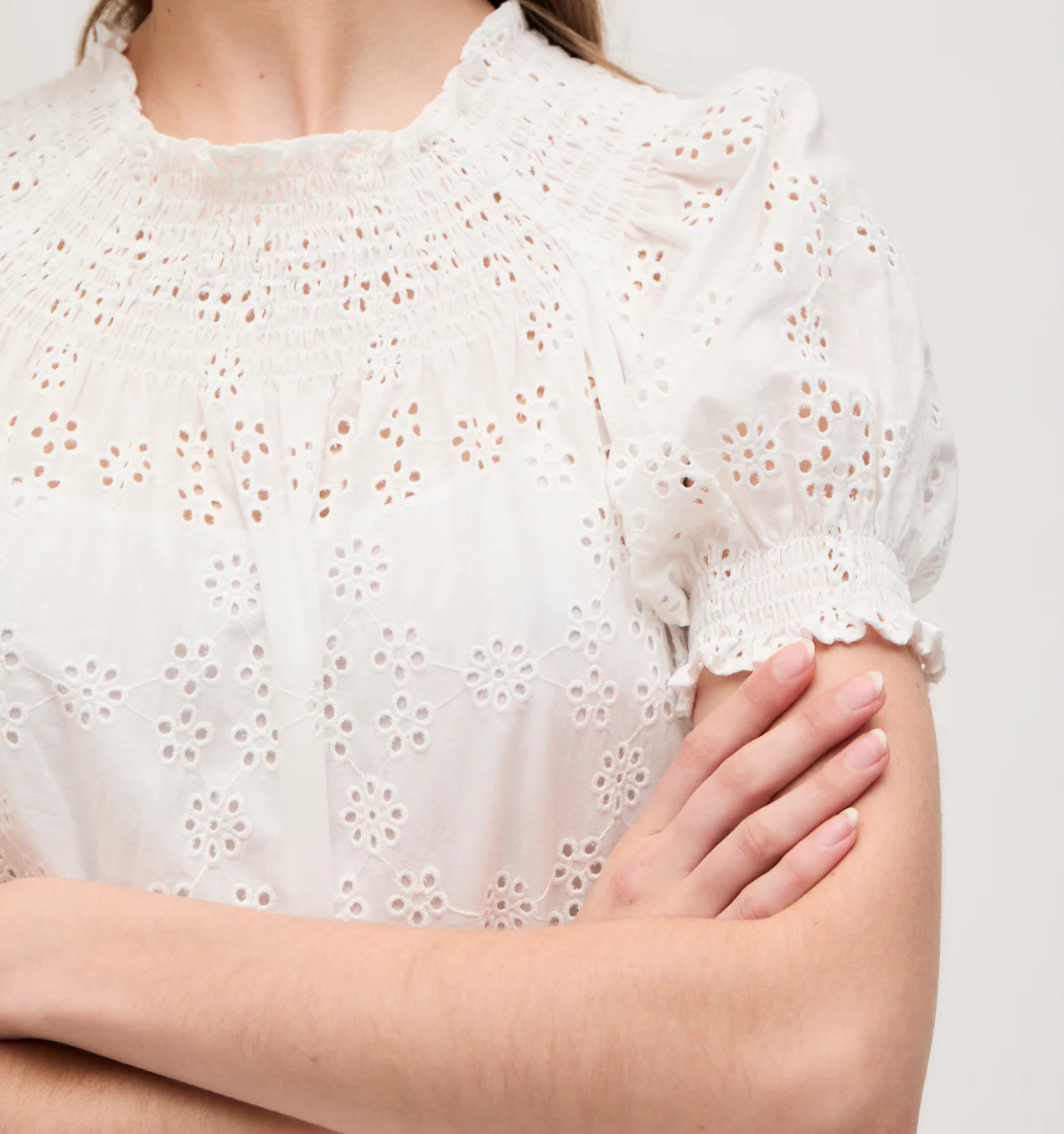The Eyelet Caroline Nap Dress - White Eyelet | Hill House Home