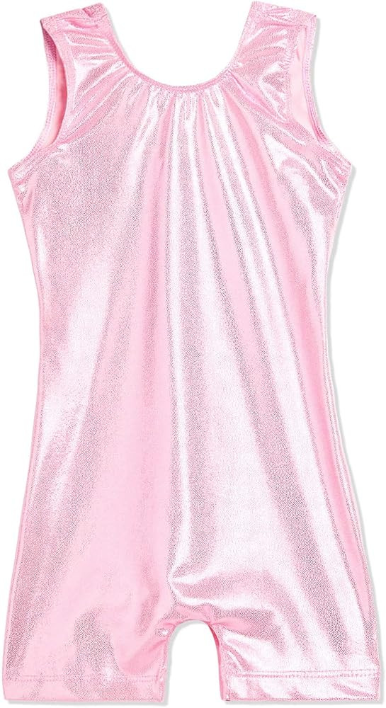 Domusgo Gymnastics Leotards for Girls Sparkly One-Piece Pro Kids Unitard Biketards with Shorts | Amazon (US)