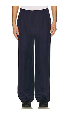 SIMKHAI Clyde Cinch Waist Pleated Trouser in Midnight from Revolve.com | Revolve Clothing (Global)