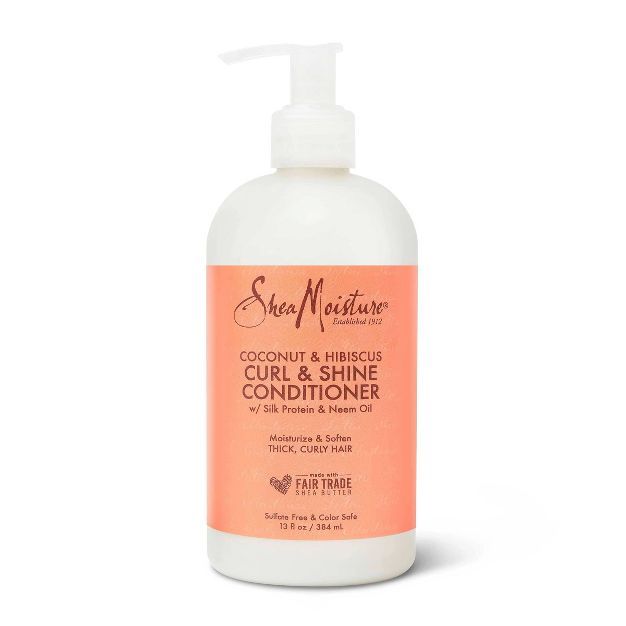 SheaMoisture Curl and Shine Conditioner for Thick Curly Hair Coconut and Hibiscus - 13 fl oz | Target
