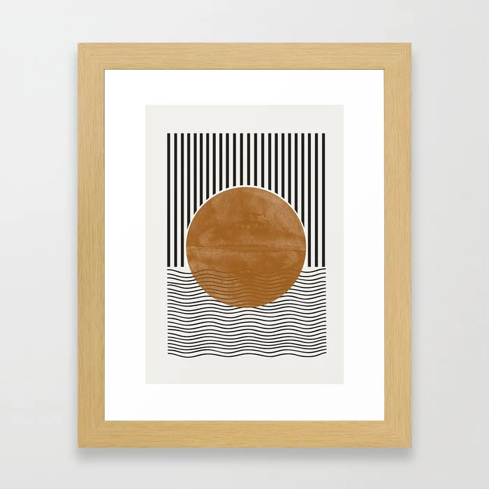 Abstract Modern Poster Framed Art Print | Society6