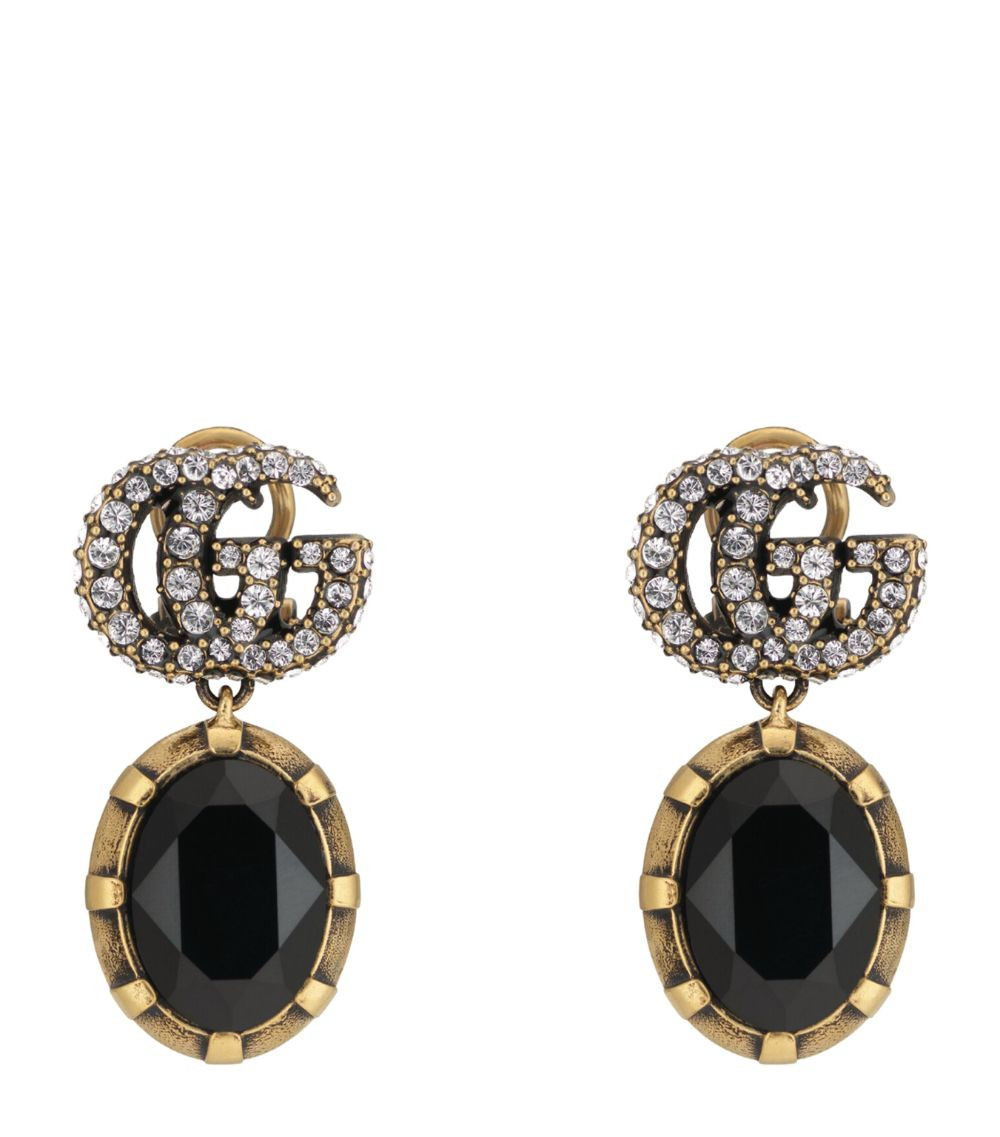 Crystal-Embellished Double G Earrings | Harrods