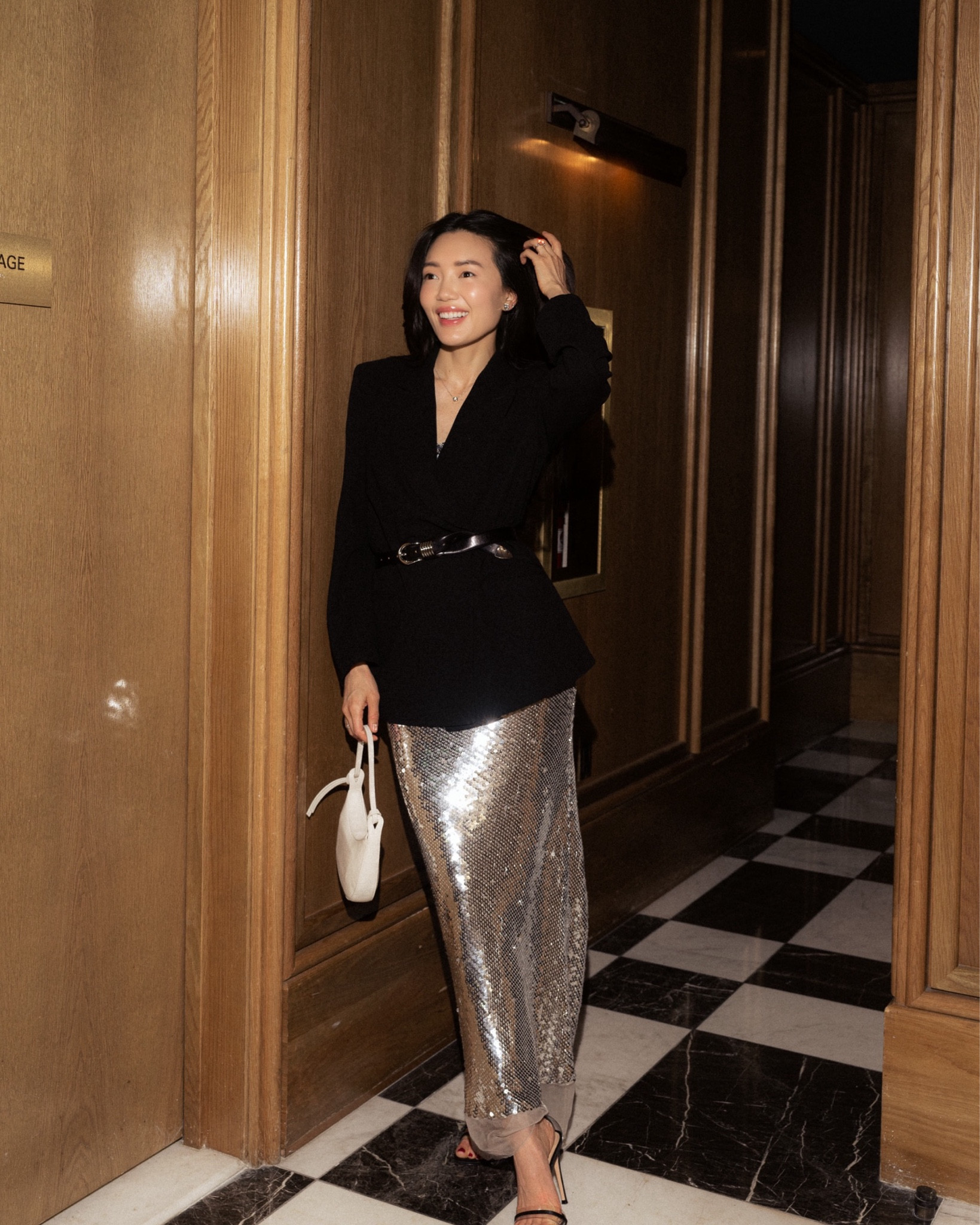 Sparkly dinner outfit 