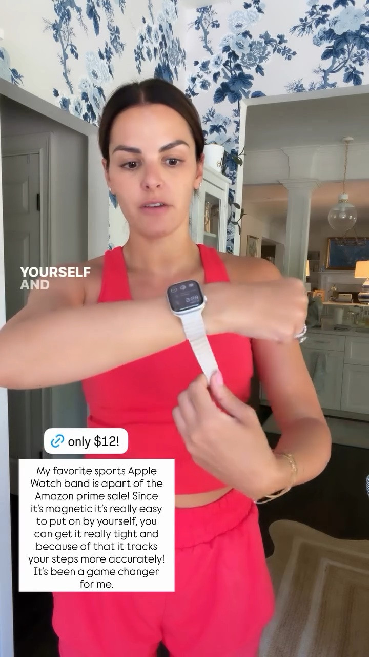 My favorite sports Apple Watch band is apart of the Amazon prime sale! Since it’s magnetic it’s really easy to put on by yourself, you can get it really tight and because of that it tracks your steps more accurately! It’s been a game changer for me.

#LTKSaleAlert #LTKootd #LTKgrwm