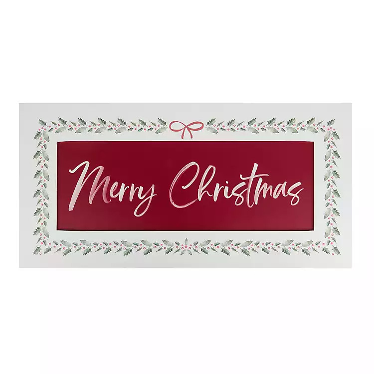 New! Merry Christmas Wreath Trim Wall Plaque | Kirklands