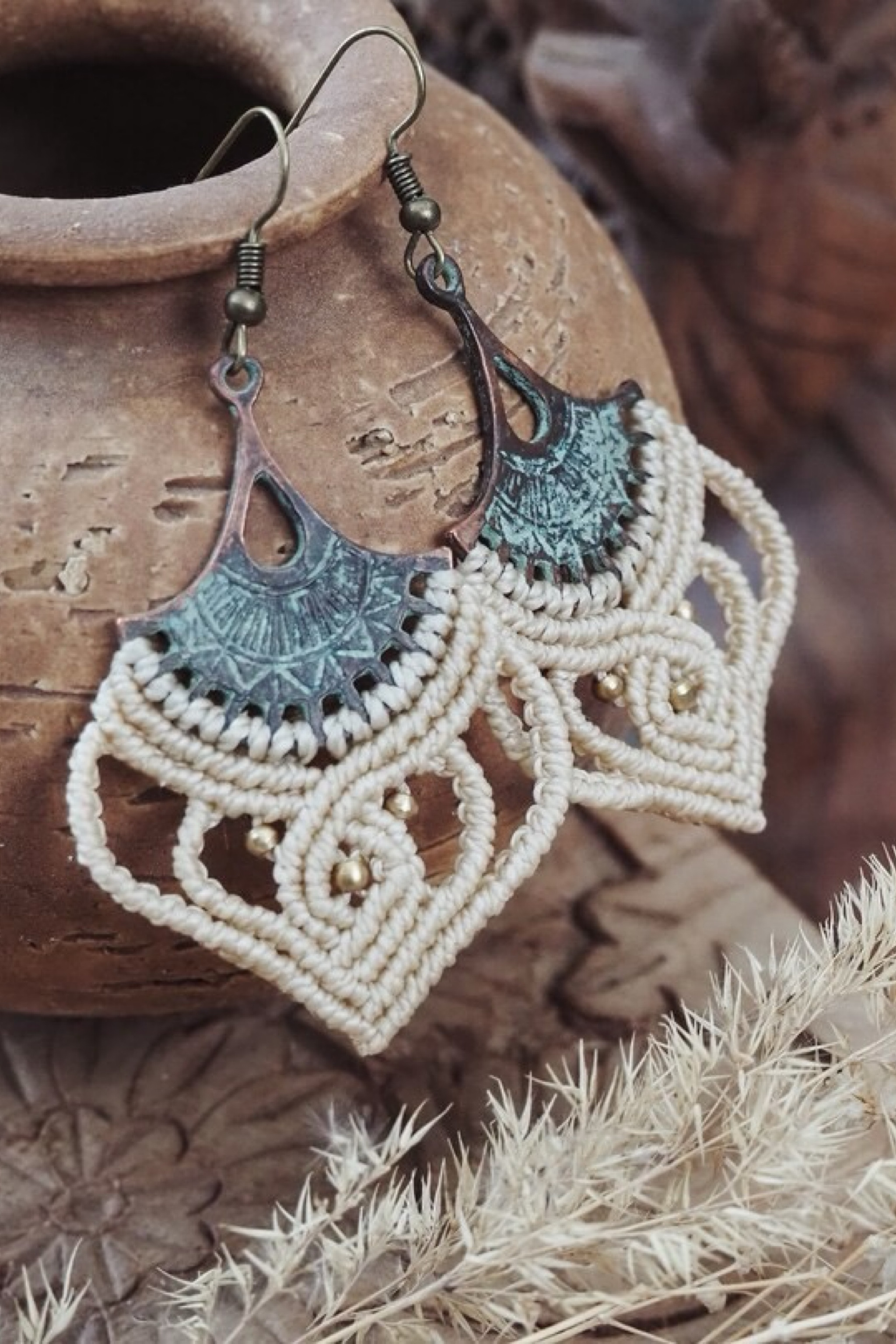 In love with these earrings 🩵🤍
•
Macrame green beige earrings
•


#LTKsummer #LTKfestival