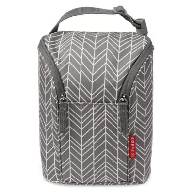 SKIP*HOP® Grab & Go Double Bottle Bag in Grey | buybuy BABY