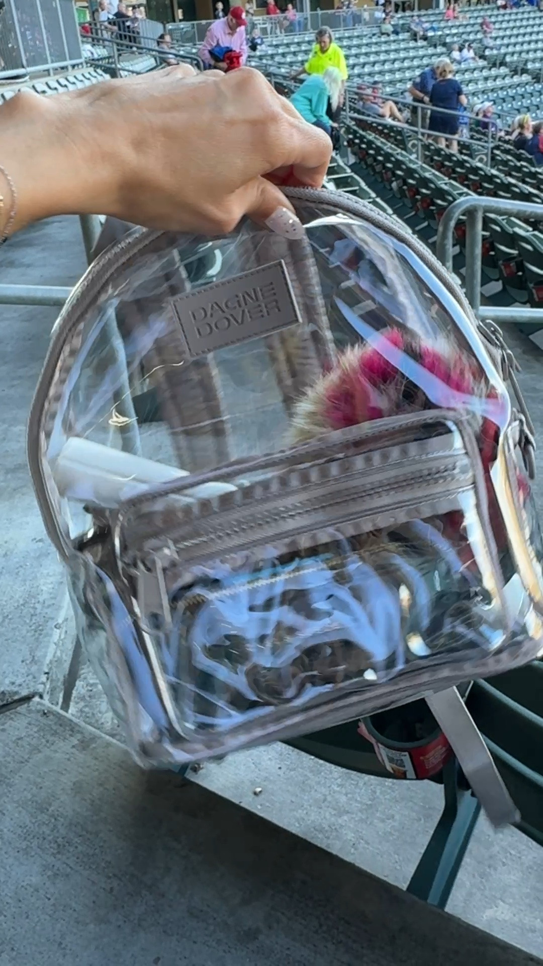 This clear bag fit everything and had room to spare. Feels like an actual high quality bag! @Dagne Dover