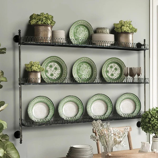 Triple-Tiered Metal Wall Shelf - Decor Steals | Decor Steals