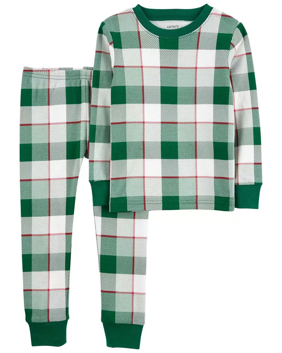 Green Toddler 2-Piece Plaid 100% Snug Fit Cotton Pajamas | carters.com | Carter's