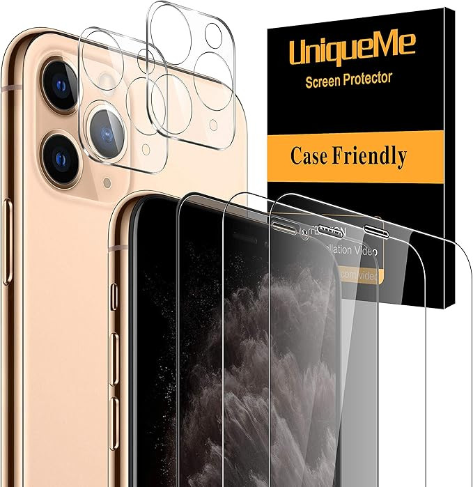 [5 Pack] UniqueMe 1 Pack Tempered Glass Privacy Screen Protector +2 Pack Clear Screen Protector+2... | Amazon (US)