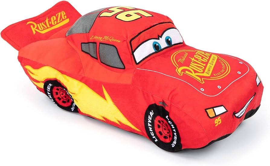 Disney Pixar Cars 3 Plush Stuffed Lightning Mcqueen Red Pillow Buddy - Kids Super Soft Polyester ... | Amazon (US)