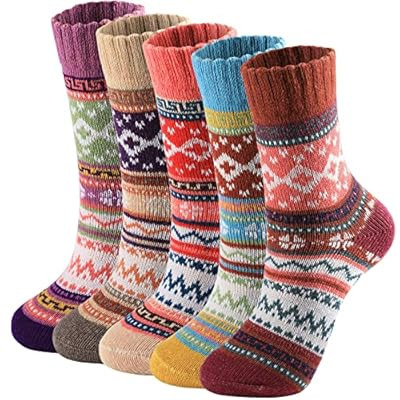 Trifabricy Wool Socks - Vintage Winter Warm Wool Socks for Women, Soft Coz… | Amazon (US)