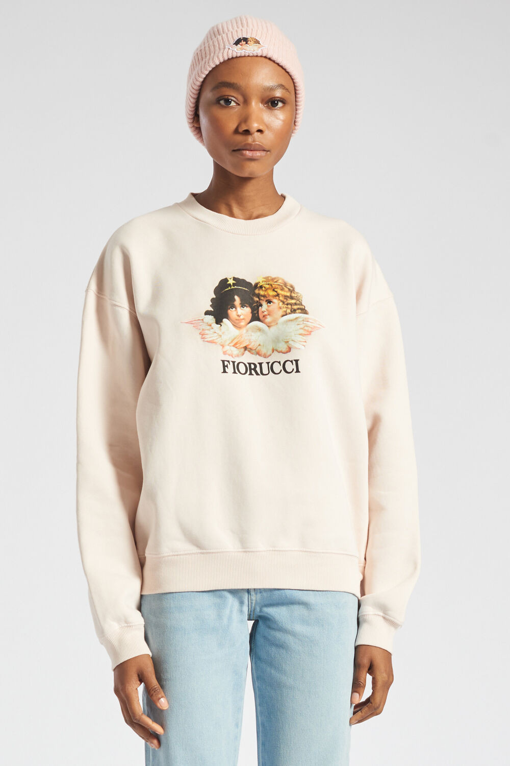 Angels Sweatshirt Pale Pink | Fiorucci
