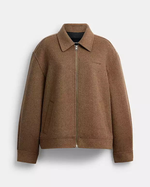Zip Front Wool Jacket | Coach (US)