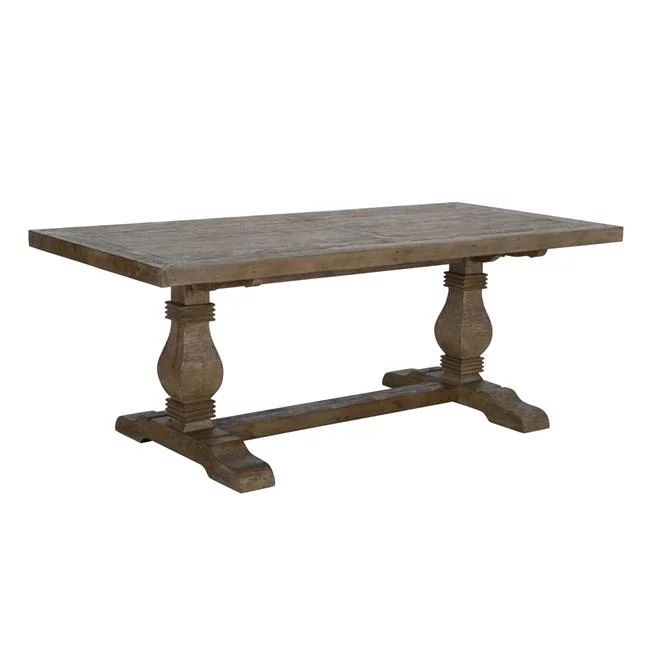 Benjara BM210360 78 in. Rectangular Reclaimed Wood Dining Table with Trestle Base - Brown - 30 x ... | Walmart (US)