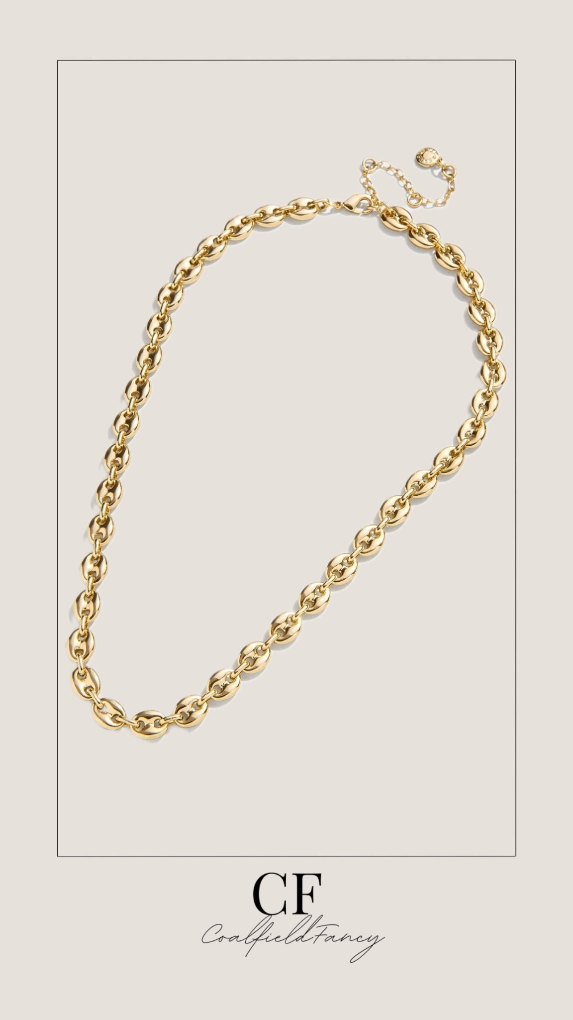 Gold necklace 
Spring accessories 