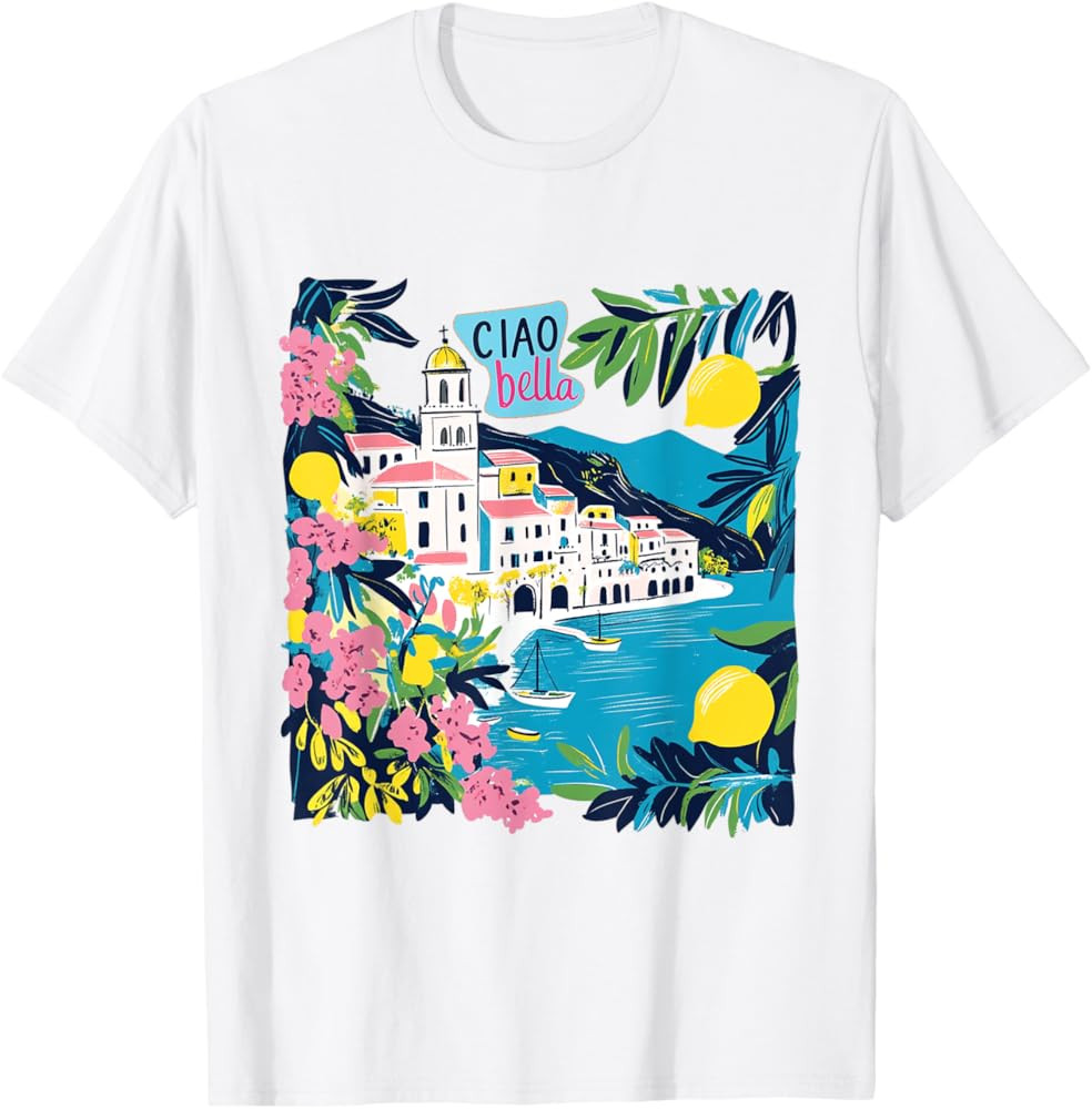 Ciao Bella Italy Amalfi Coast T-Shirt | Amazon (US)
