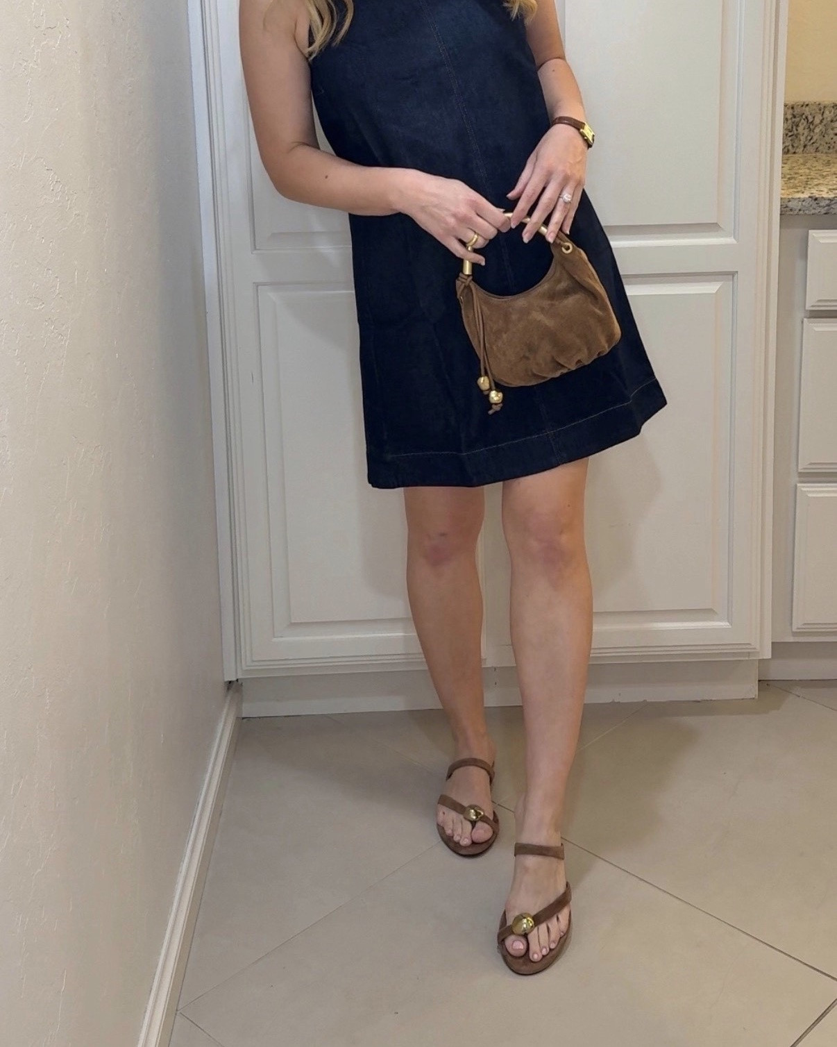 Denim dress
Suede sandals

#LTKdayinmylife #LTKootd #LTKSeasonal